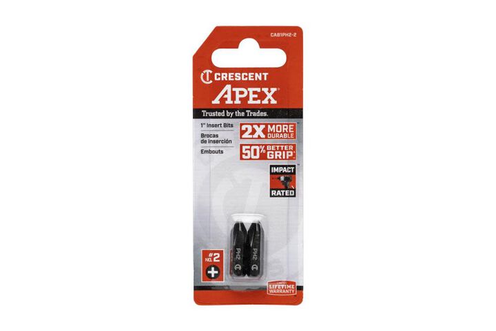 Crescent APEX #2 x 1in Phillips Insert Bit - 2 Pack, large image number 5