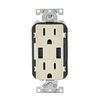 Leviton Decora 5-15R Outlet & USB Charger 15A 125V Light Almond, small image number 1
