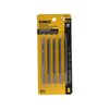 DEWALT 4in 10 TPI T-shank Laminate Down Cutting Cobalt Alloy Steel Jig Saw Blade 5pk, small image number 3