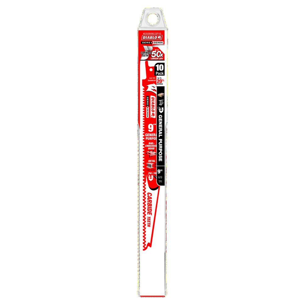 Diablo Tools 9in Demo Demon Carbide General Purpose Recip (10-Pack), large image number 3