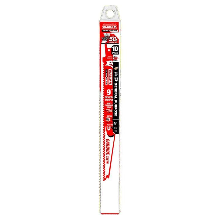 Diablo Tools 9in Demo Demon Carbide General Purpose Recip (10-Pack), large image number 2