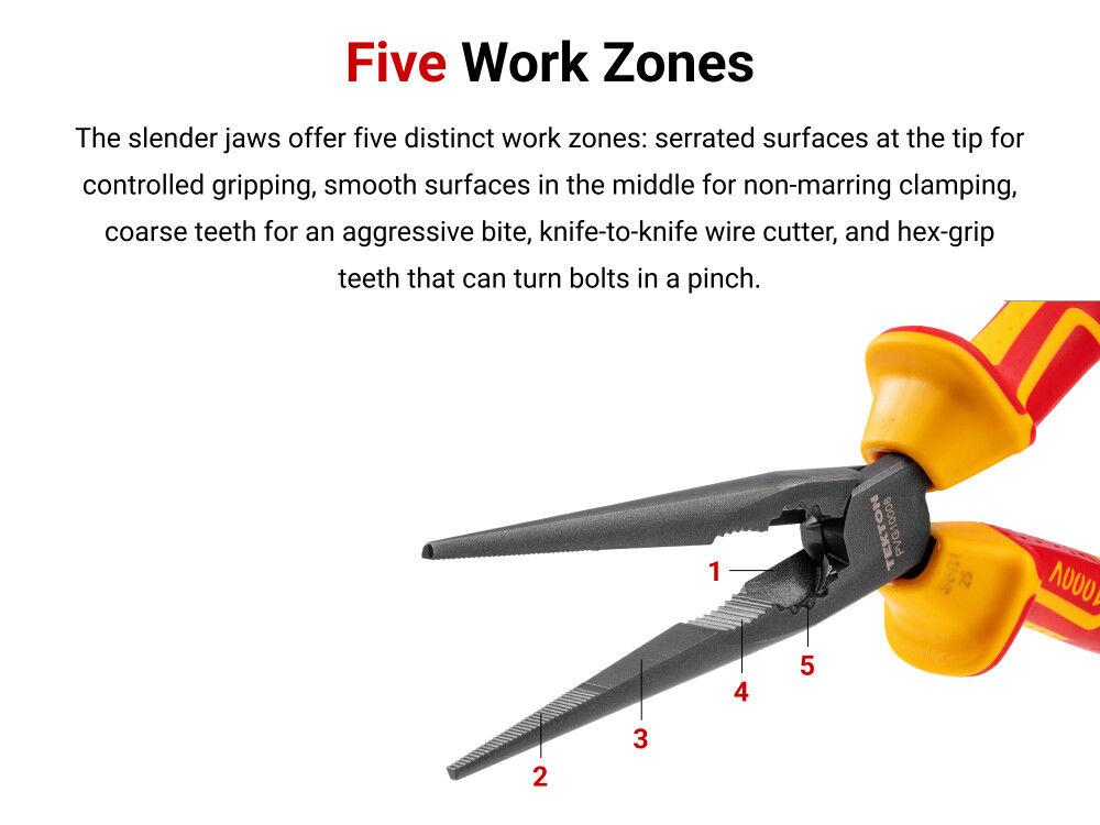 Tekton 8 Inch Insulated Long Nose Pliers, large image number 4