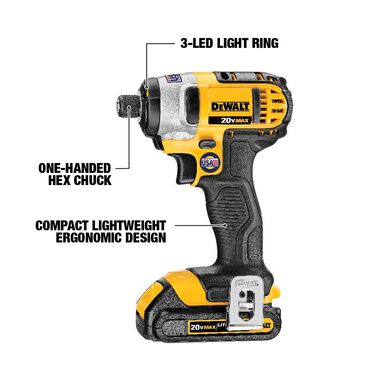 DEWALT 20V MAX Compact Drill/Driver / Impact Driver Combo Kit, large image number 4