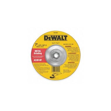 DEWALT 5 In. X 1/4 In. Metal Grinding Wheel, large image number 1