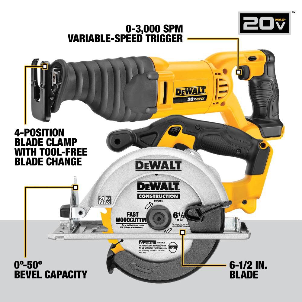 Dewalt 20 volt sales 6 tool combo kit