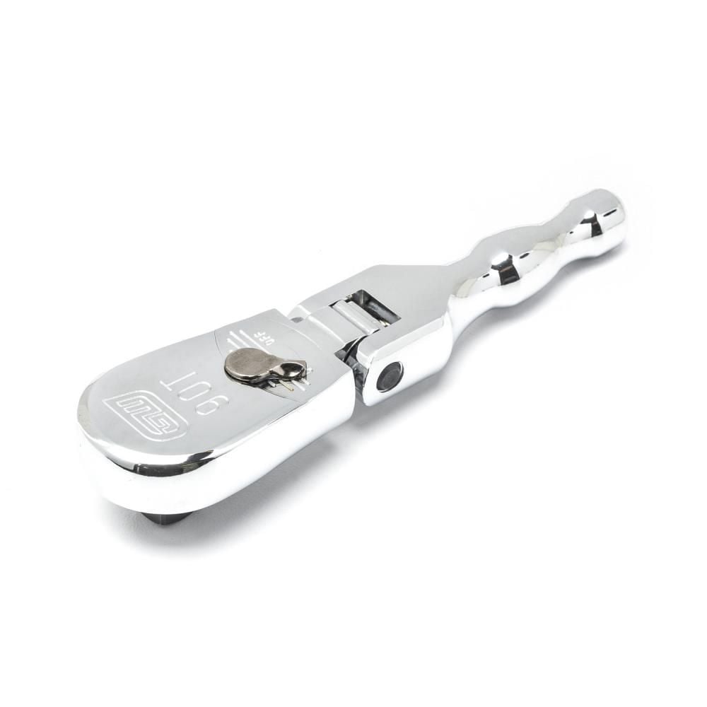 GEARWRENCH 3/8in Drive 90 Tooth Stubby Flex Head Teardrop Ratchet 5in, large image number 8