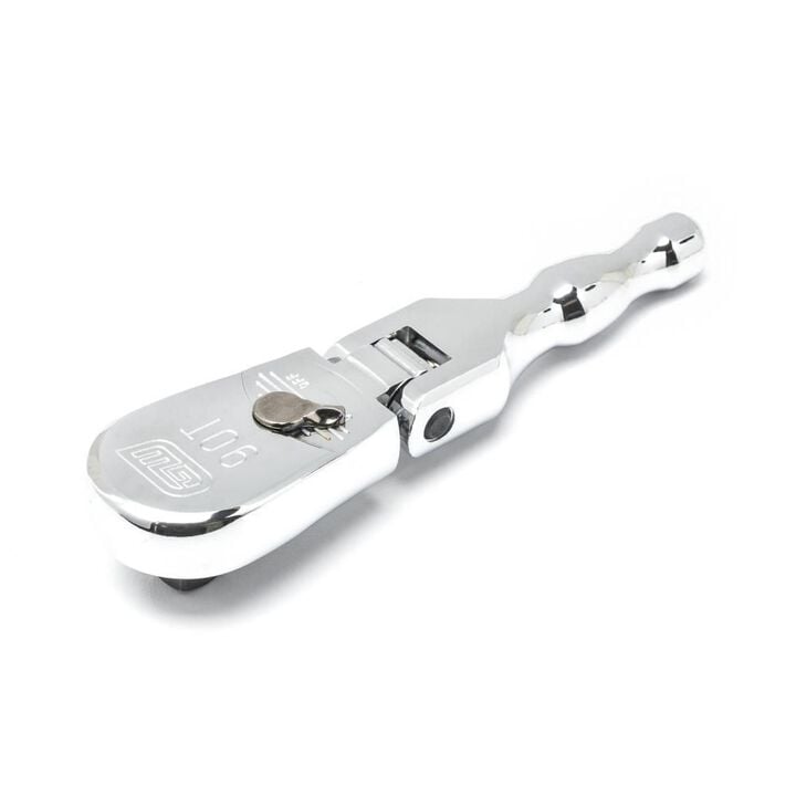 GEARWRENCH 3/8in Drive 90 Tooth Stubby Flex Head Teardrop Ratchet 5in, large image number 7