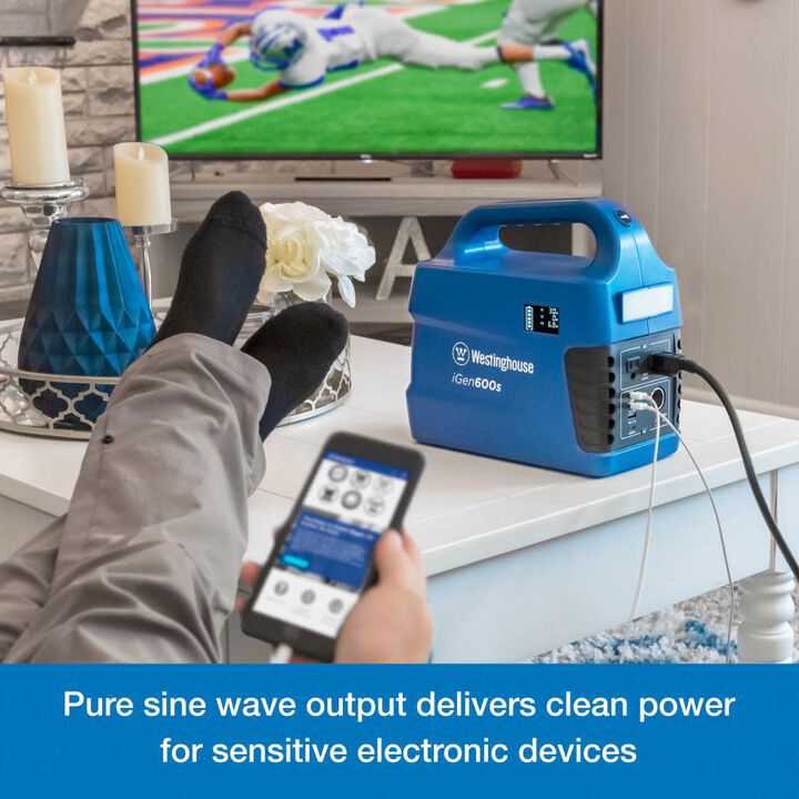 Westinghouse Outdoor Power 1,200 Watt Lithium-Ion Battery Solar Portable Power Station, large image number 2