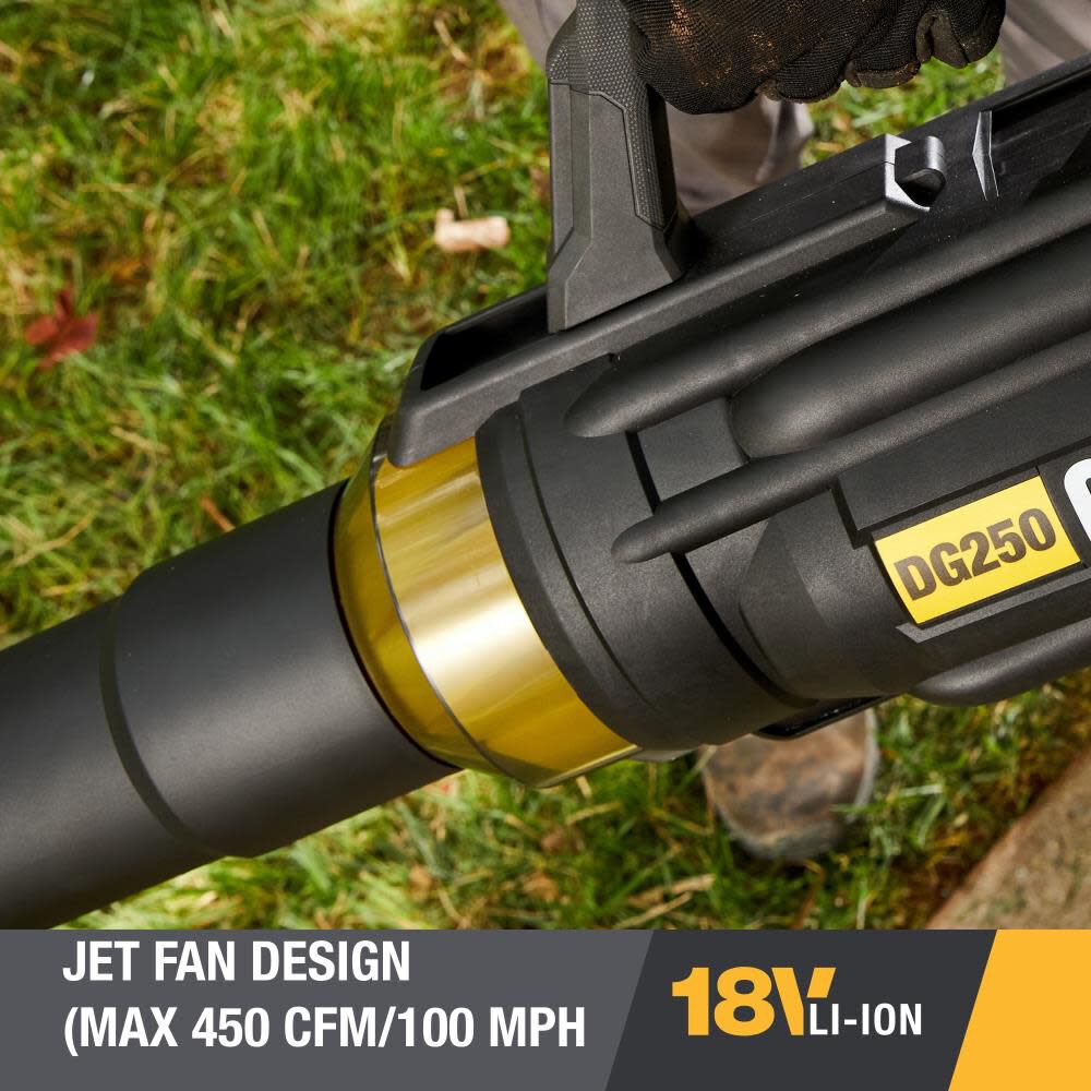 CAT DG250 18V Brushless 100 MPH 450 CFM Cordless Leaf Blower Kit, large image number 4