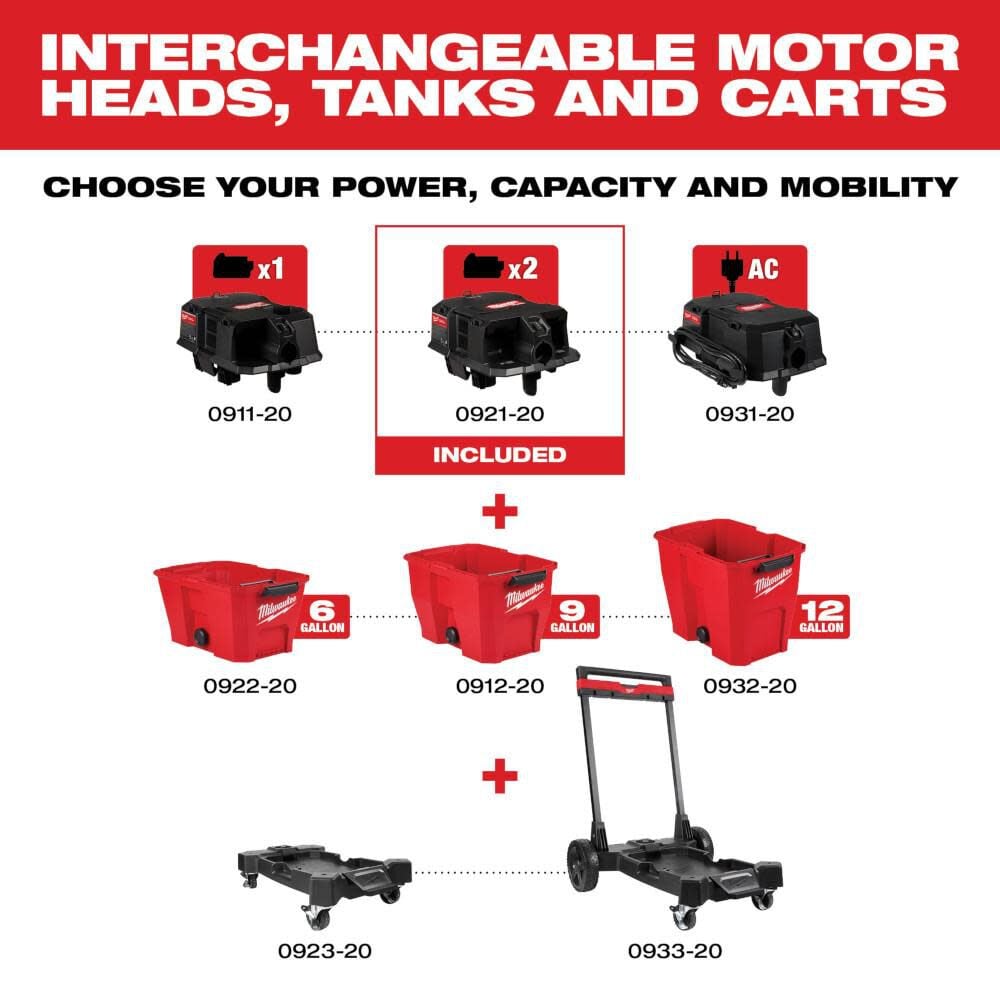 Milwaukee M18 Fuel Dual Battery Wet Dry Vacuum Motor Head Bare Tool 0921 20 Simolary simolary.com 9