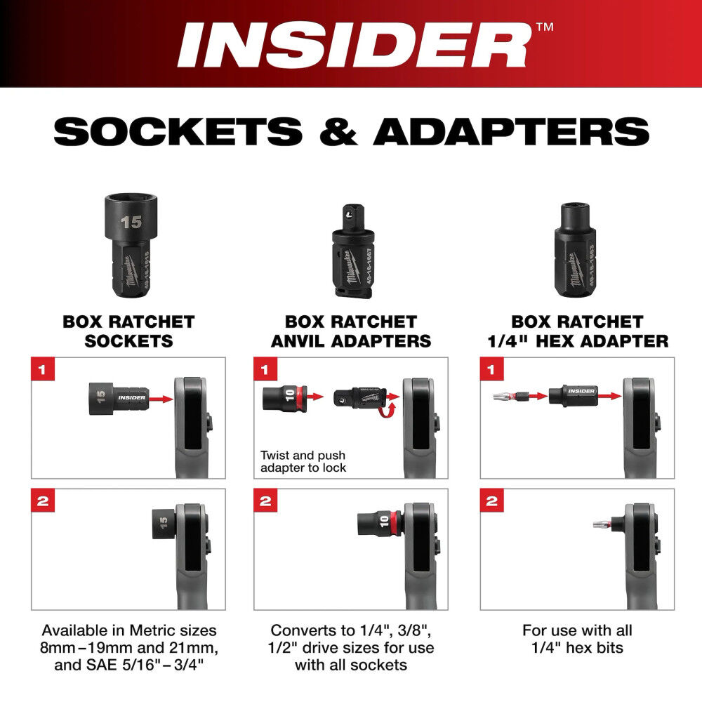 Milwaukee M12 Extended Reach Box Ratchet Bare Tool And 1 2 Inch Anvil Adapter Bundle Mil000011383 Sansujyuku sansujyuku.com