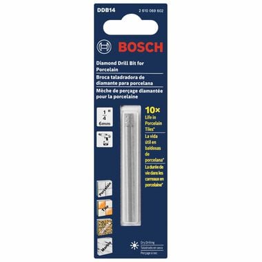Bosch 1/4 in Porcelain Diamond Drill Bit, large image number 1