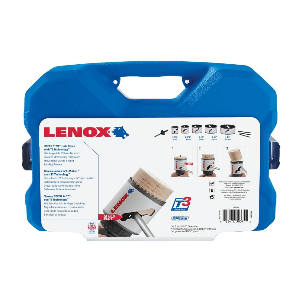 Lenox Speed Slot Bi-Metal Hole Saw Set, General Purpose,  5 Pieces, large image number 3