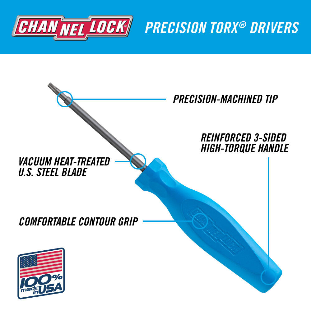 Channellock T10 x 3 Inch TORX Screwdriver, large image number 4