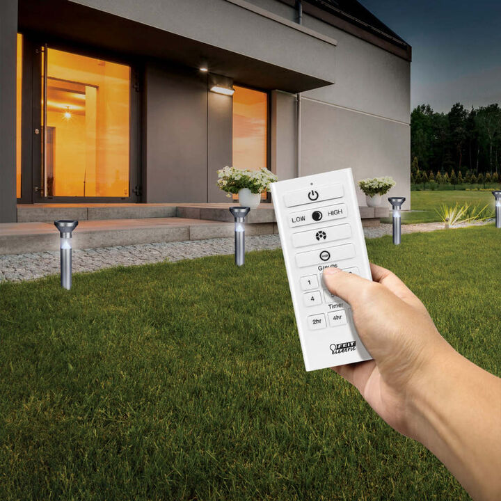 Feit Electric 12-3/5 Inch Solar Powered 40 Lumens LED Bollard Light Nickel, large image number 5
