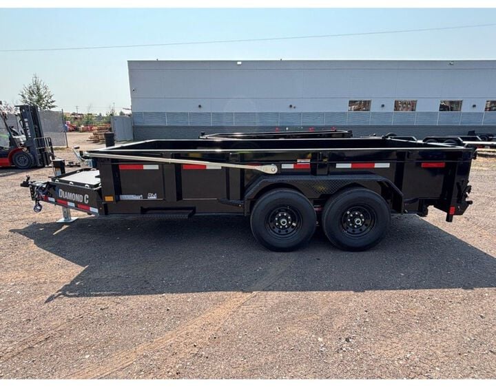 Diamond C LPT 14 Ft x 82 Inch x 24 Inch Tandem Axle Heavy Duty Low Profile Telescopic Dump Trailer, large image number 7