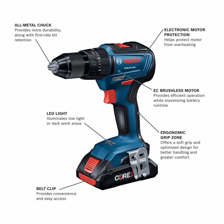 Bosch 18V 5-Tool Combo Kit, Reconditioned, large image number 16