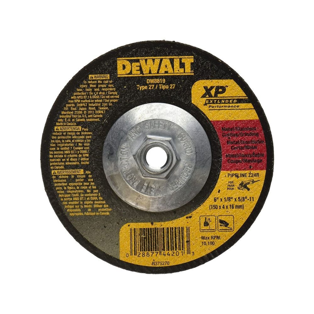DEWALT 6 In. x 1/8 In. x 5/8 In. to 11 XP Grinding Wheel, large image number 2