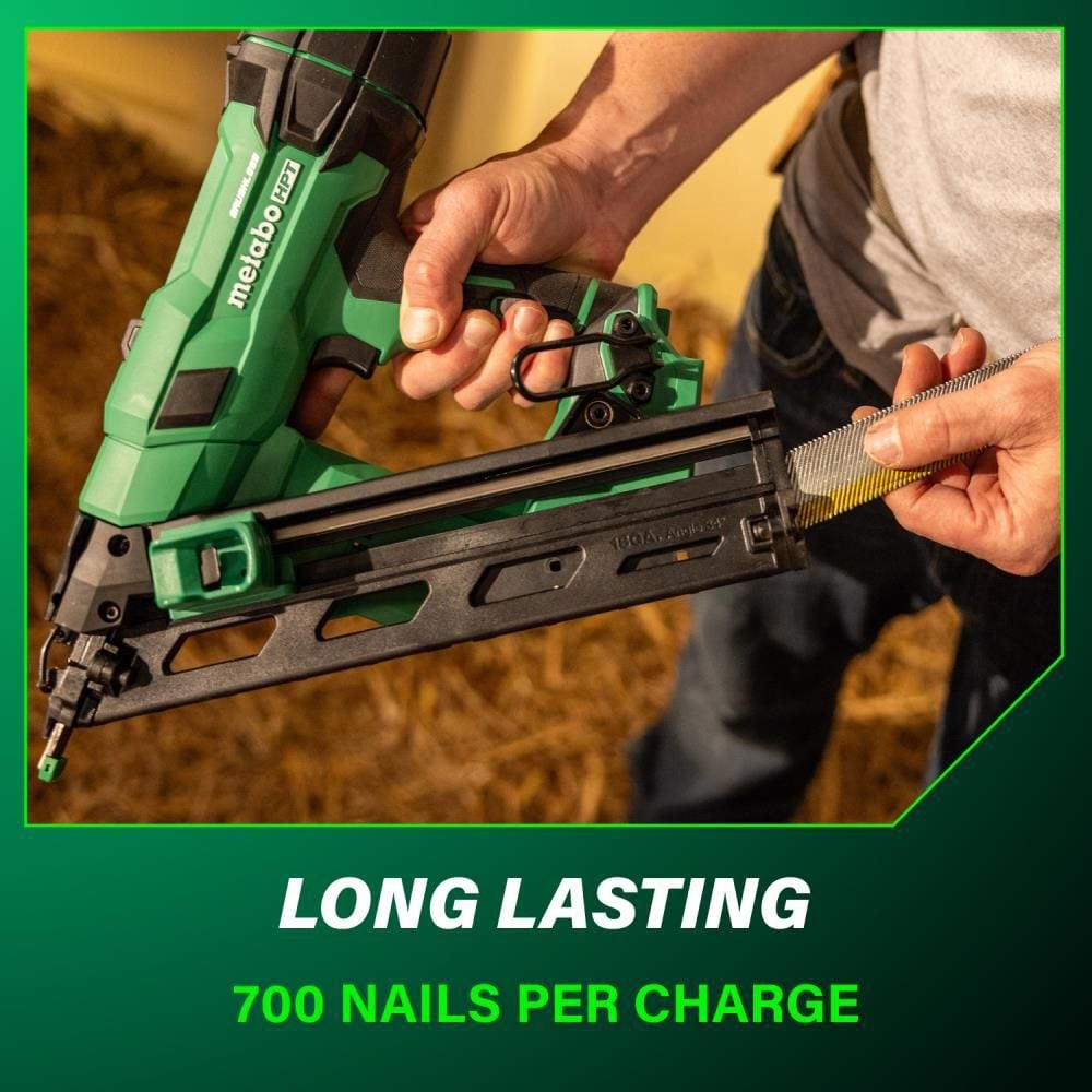 Metabo HPT 18V MultiVolt Brushless 15-Gauge Angled Finish Nailer 2 Ah Kit, large image number 8