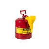Justrite 5 Gal Steel Safety Red Gas Can Type I with Funnel & Flame Arrester, small image number 2