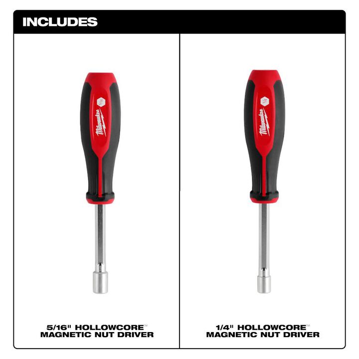 Milwaukee SAE HollowCore Magnetic Nut Driver Set 2pc, large image number 1