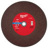 Milwaukee 14 Inch x 1/8 Inch x 1 Inch Metal Cut Off Wheel Type 1, small image number 1