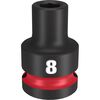 Milwaukee Impact Socket 1/2in Drive 8mm Standard 6 Point, small image number 1