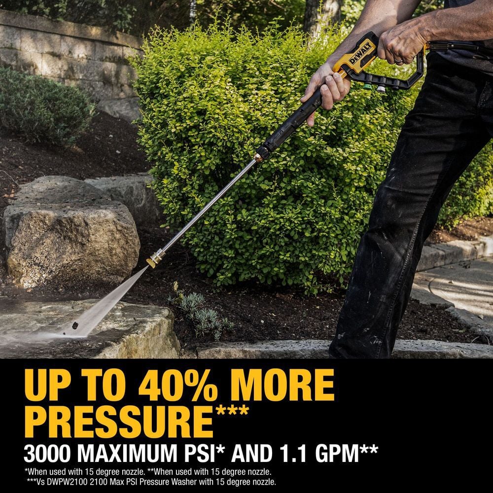 DEWALT 3000 PSI 1.1 GPM Electric Cold Water Pressure Washer with 4 Spray Nozzles, large image number 6