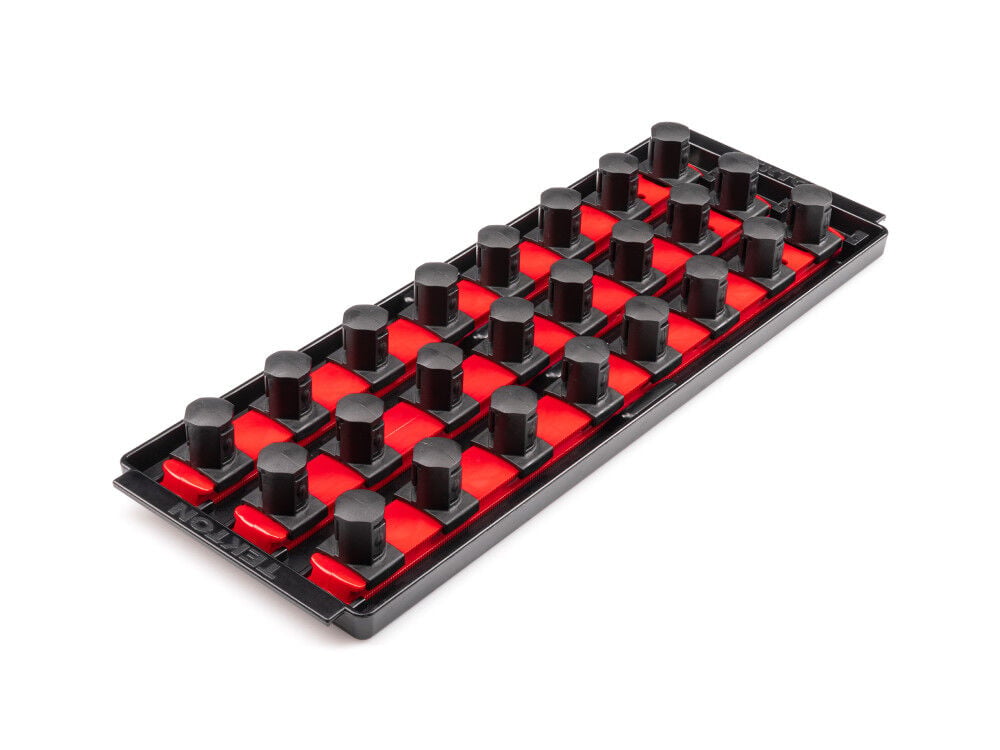 Tekton 3/4 Inch Drive 3-Rail Socket Organizer Set, Red (24-Tool), large image number 1