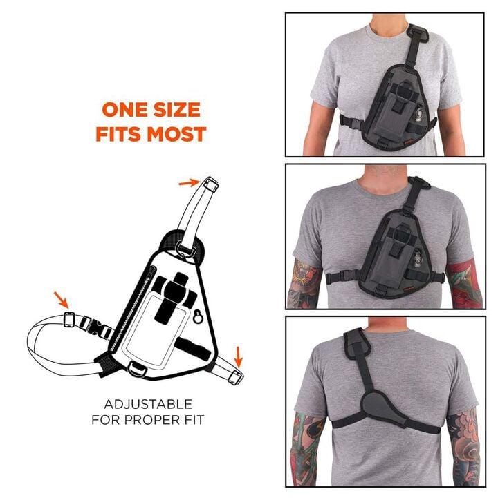 Ergodyne 3145 Barcode Scanner Chest Harness Orange, large image number 6