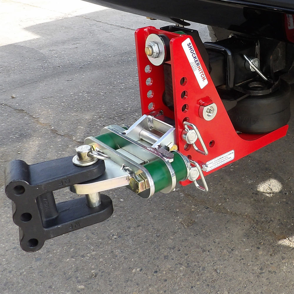 Shocker Hitch 14K 2.5 Inch Air Receiver Hitch & Quad Cushion Drawbar with 1 Inch Hole, large image number 11