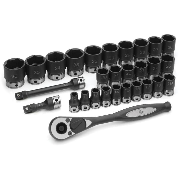 Grey Pneumatic 1/2 In. Drive 9 pc. Standard Length Metric Set