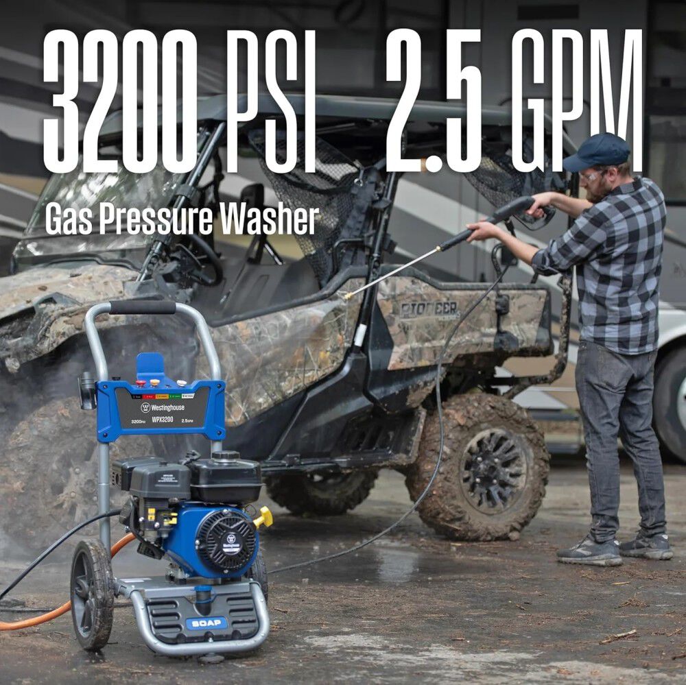 Westinghouse Outdoor Power 3200 PSI 2.5 GPM Gas Powered Cold Water Pressure Washer with 5 Quick Connect Spray Nozzles, large image number 15