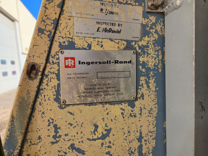 Ingersoll Rand P185AWJD 185 CFM Towable Air Compressor Used 1990, large image number 14