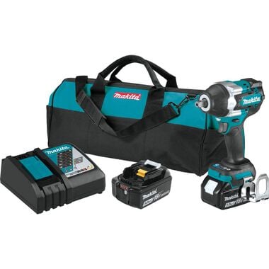 Makita 18V LXT 1/2in Sq Drive Impact Wrench Kit with Detent Anvil, large image number 0
