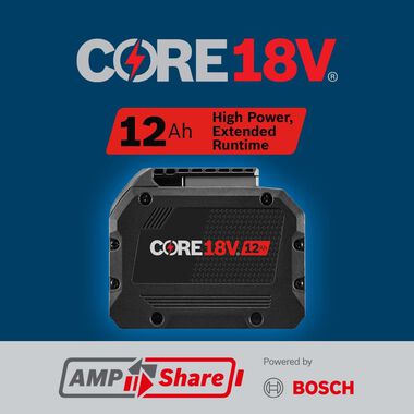 Bosch 18V CORE18V PROFACTOR Endurance Starter Kit with 2 CORE18V 12.0 Ah  PROFACTOR Exclusive Batteries and 1 GAL18V-160C 18V Lithium-Ion Battery  Turbo Charger GXS18V-18N27 from Bosch - Acme Tools