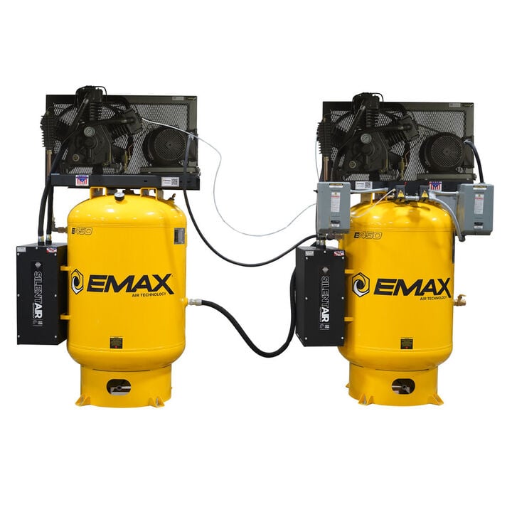 EMAX 460V 15HP 3PH 120 Gallon Alt Vertical Air Compressor with Radiator