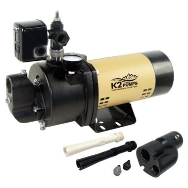 K2 Pumps Convertible Jet Pump 3/4 HP Lead Free Cast Iron 115/230V