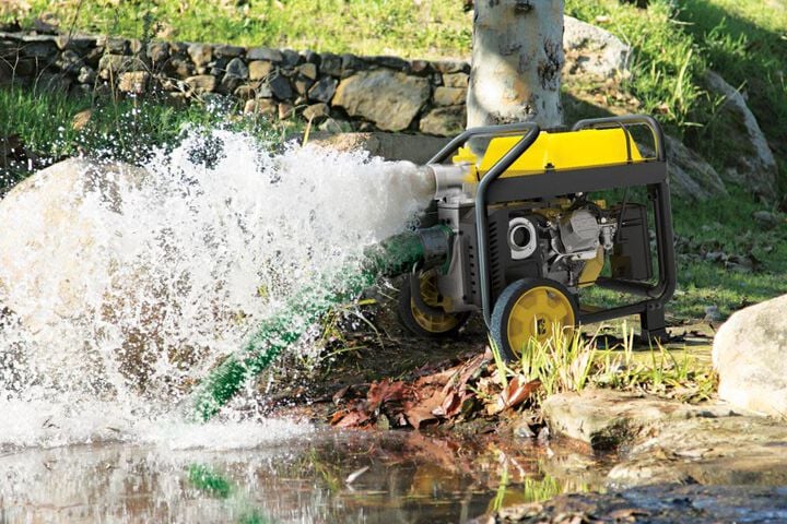 Champion Power Equipment 3-Inch Gas-Powered Semi-Trash Water Transfer Pump with Hose and Wheel Kit, large image number 8