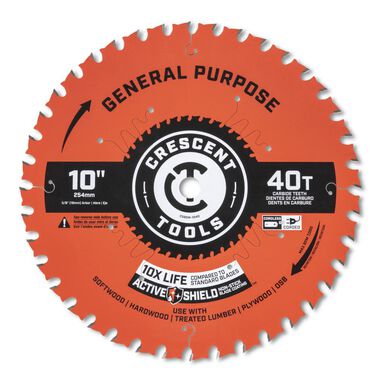 Crescent Circular Saw Blade 10in x 40 Tooth General Purpose
