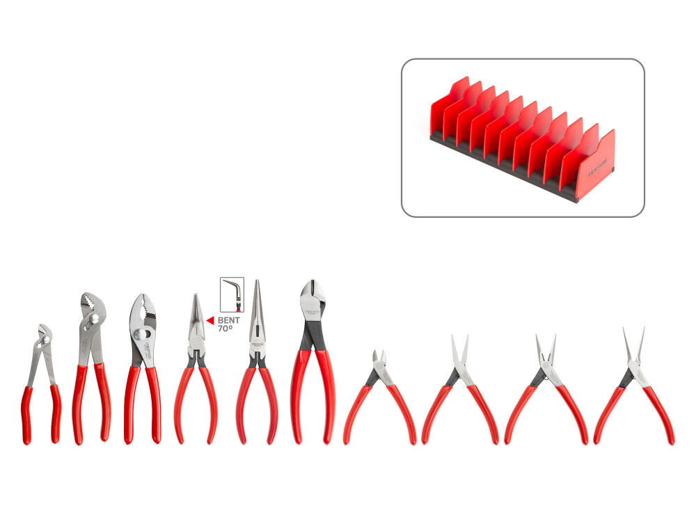 Tekton Gripping, Cutting, Mini Pliers Set with Rack (10-Piece) – PLR99204