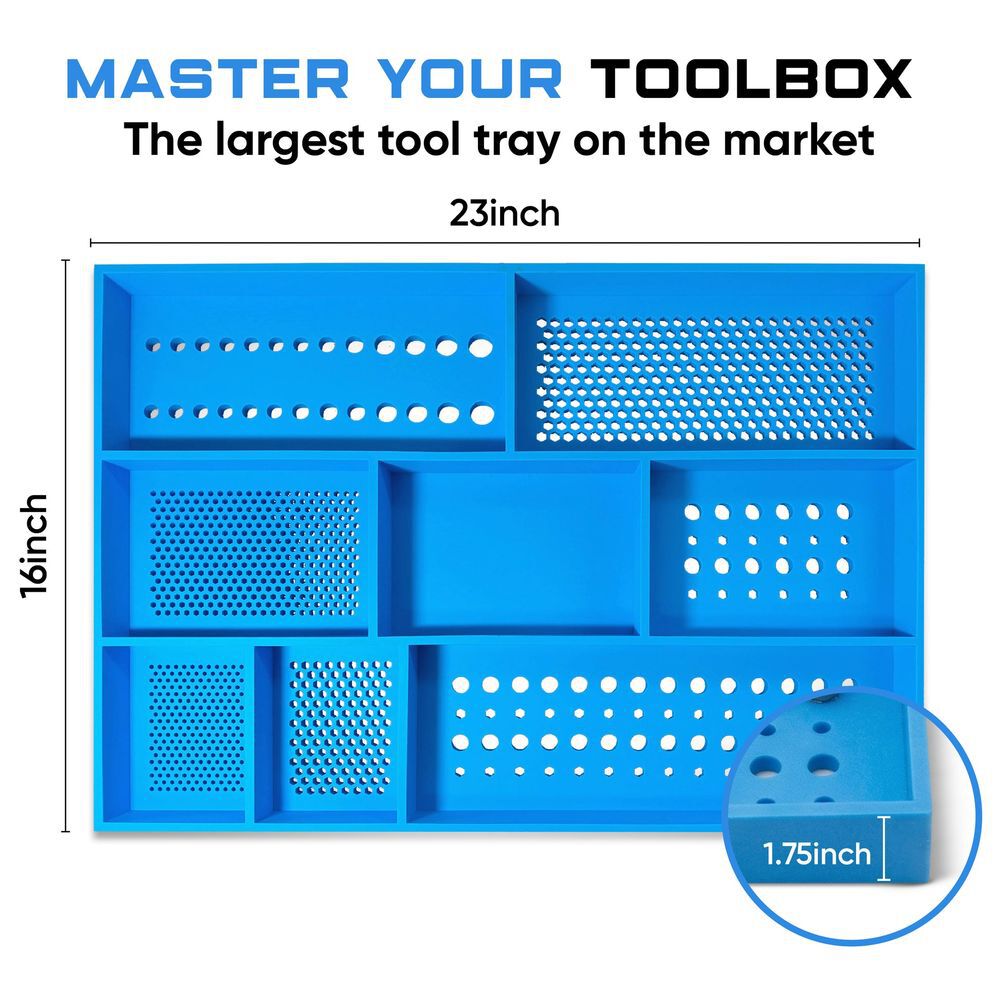 Boltster Top Box XL Fastener Organizing Tool Tray Blue, large image number 2