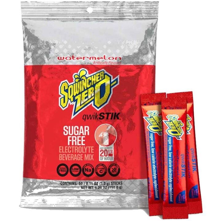 Sqwincher Zero Qwik Stik Electrolytes Replacement Single Serve Hydration Pack 50 Pieces, swatch