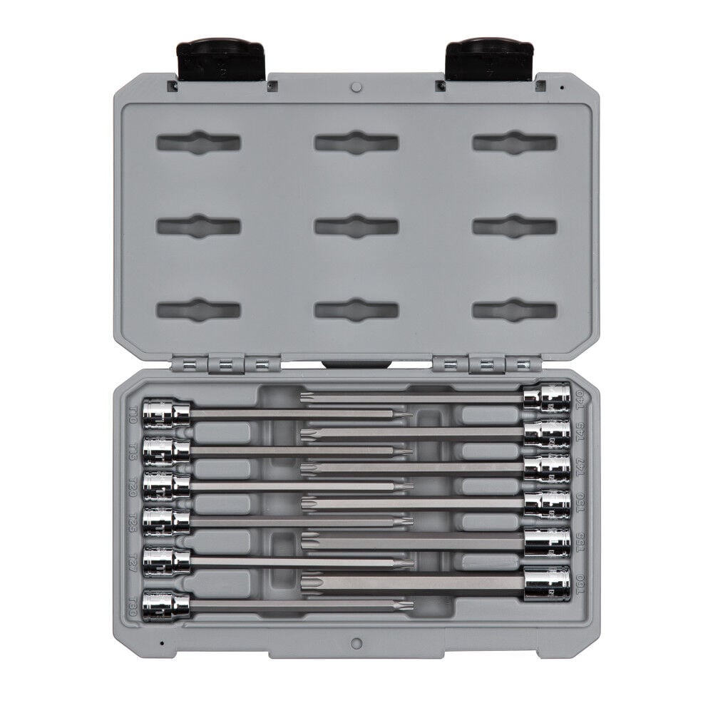 Tekton 3/8 Inch Drive Long Torx Bit Socket Set, 12 Piece (T10-T60), large image number 1