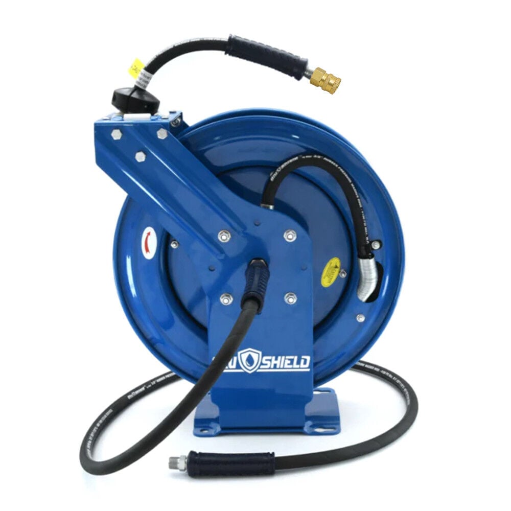 BluBird 3/8 Inch x 50 Ft Steel Dual Arm Pressure Washer Hose Reel, large image number 2