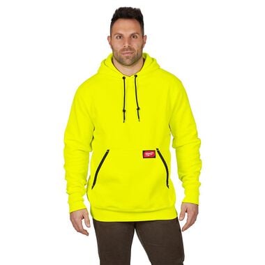 Milwaukee Heavy Duty Hi Vis Yellow Pullover Hoodie - Small, large image number 4