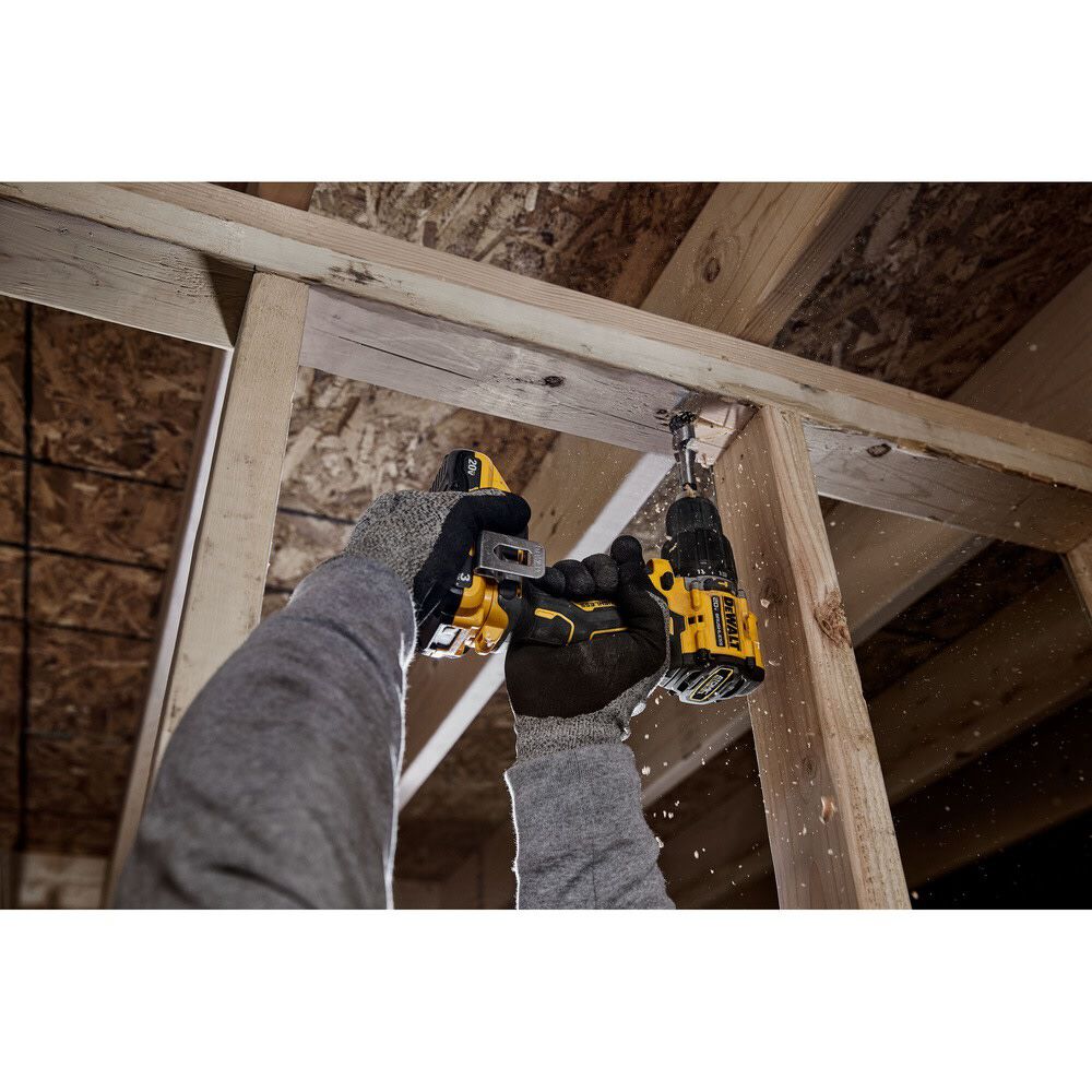 DEWALT 20V 1/2 Inch Hammer Drill Kit and 5 Inch Orbital Sander, Bare Tool, large image number 8