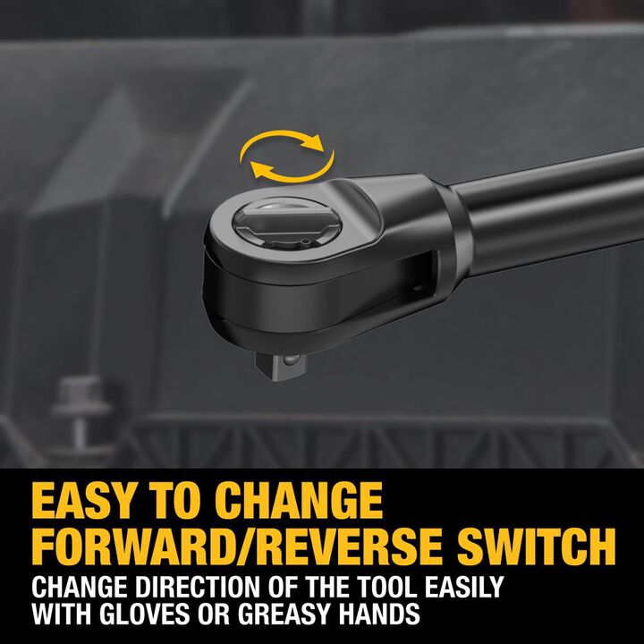 DEWALT 20V MAX ATOMIC 3/8 Inch Extended Reach Ratchet (Bare Tool), large image number 6