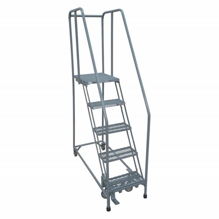 Cotterman Series 1000 5 Step X 26in W A6 Tread Step Ladder w/handrails, large image number 1