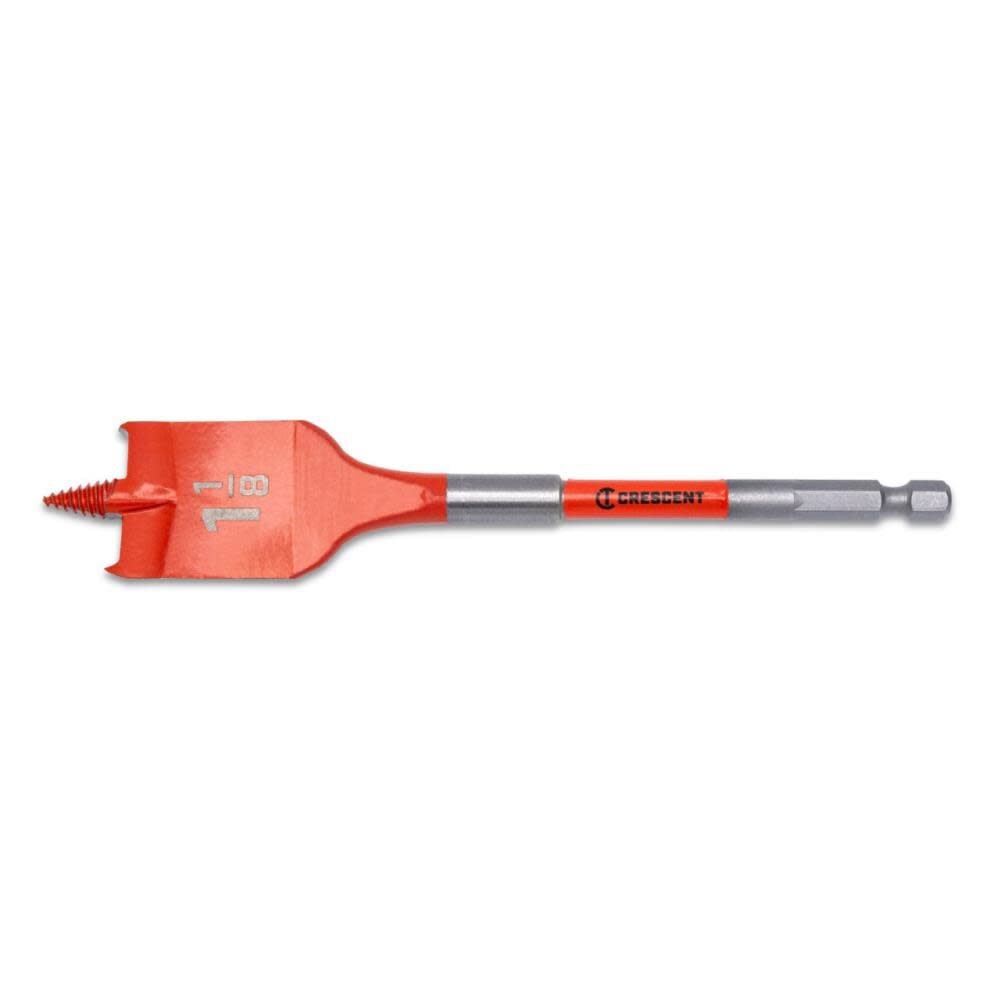 Crescent 1 1/8 in x 6 in Screw Point Spade Drill Bit, large image number 1